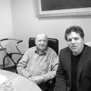 Mit Michail Gorbatschow in dessen Stiftung in Moskau